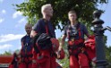 Koelner Seilbahn Gondel blieb haengen Koeln Linksrheinisch P324